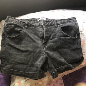 Black jean booty shorts